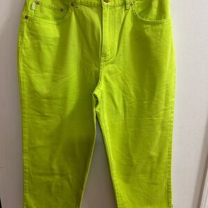 Lauren‎ Ralph Lauren Neon Green Cropped Jeans